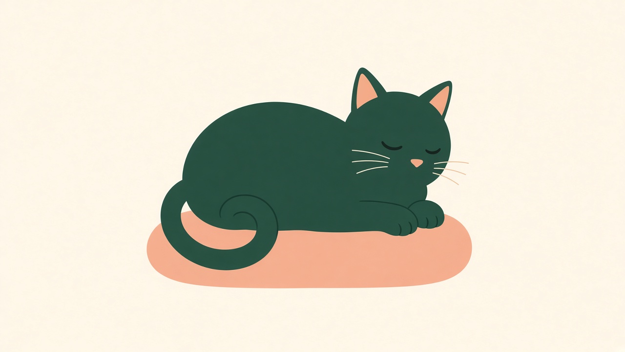 A cat resting on a cushion